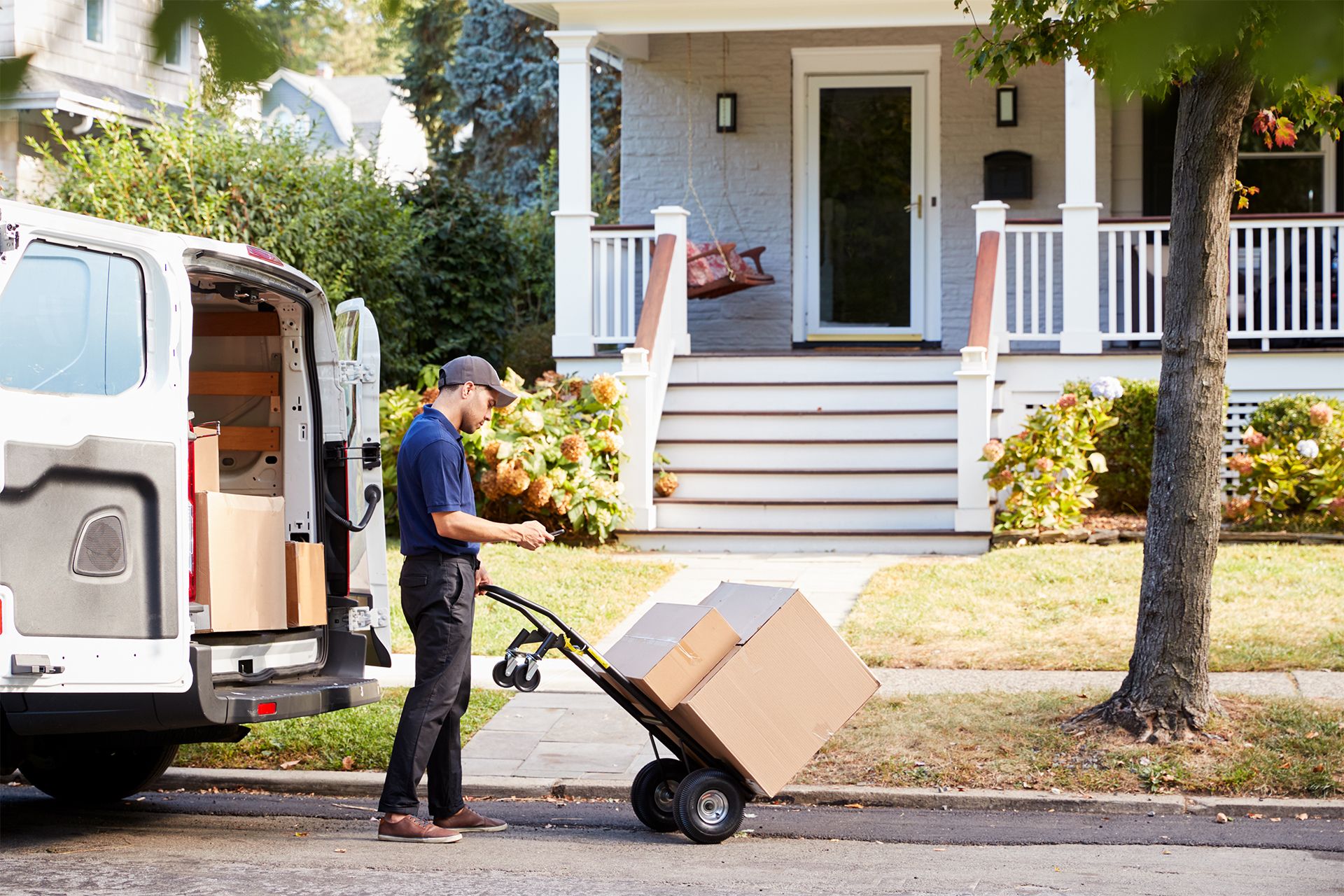 Delivering Parcel to Customer's House