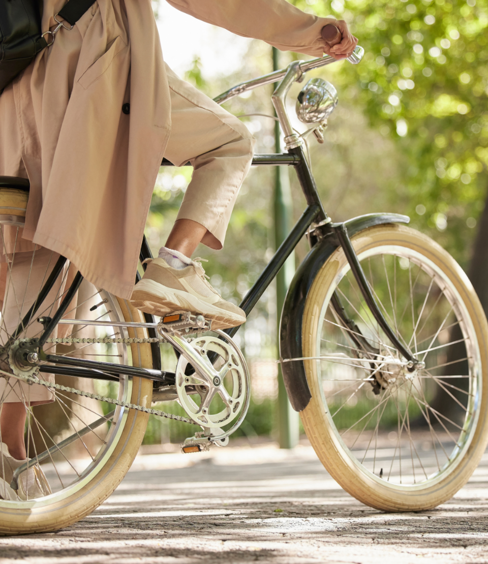 bike with white tires