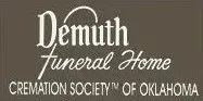 Demitth Funeral Home logo with “Cremation Society of Oklahoma” on a brown background