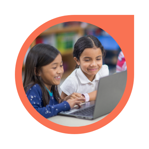 kids learning through laptop