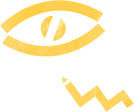 illustration of an impaired eye and crooked pencil to symbolize reading and writing difficulties