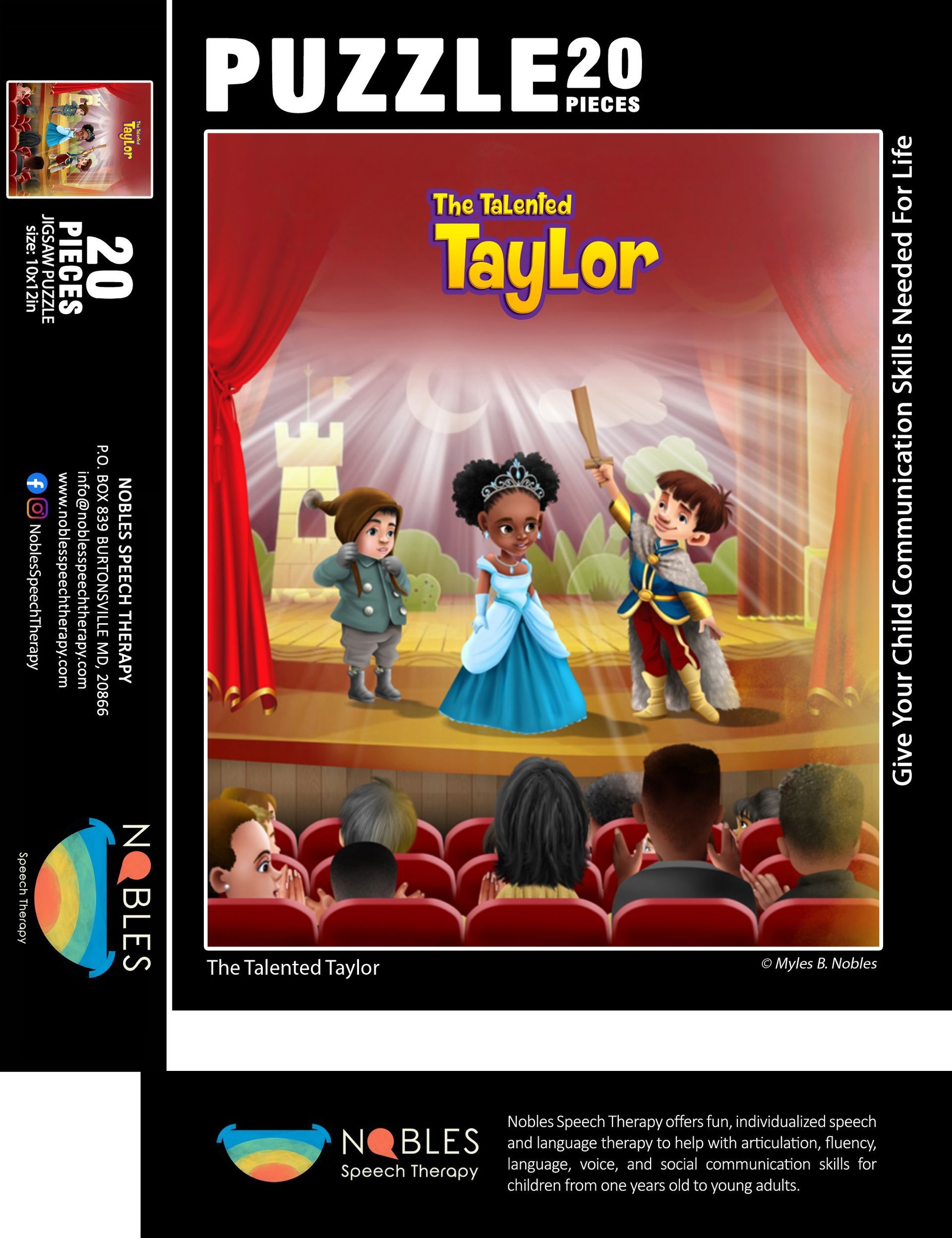 A colorful illustration of the main character from The Courageous Lion in Milo speaks confidently after improving his speech.
