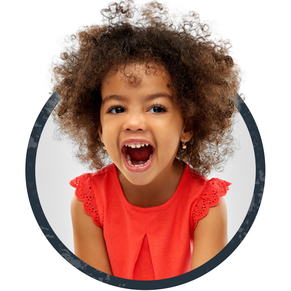 happy little african american girl