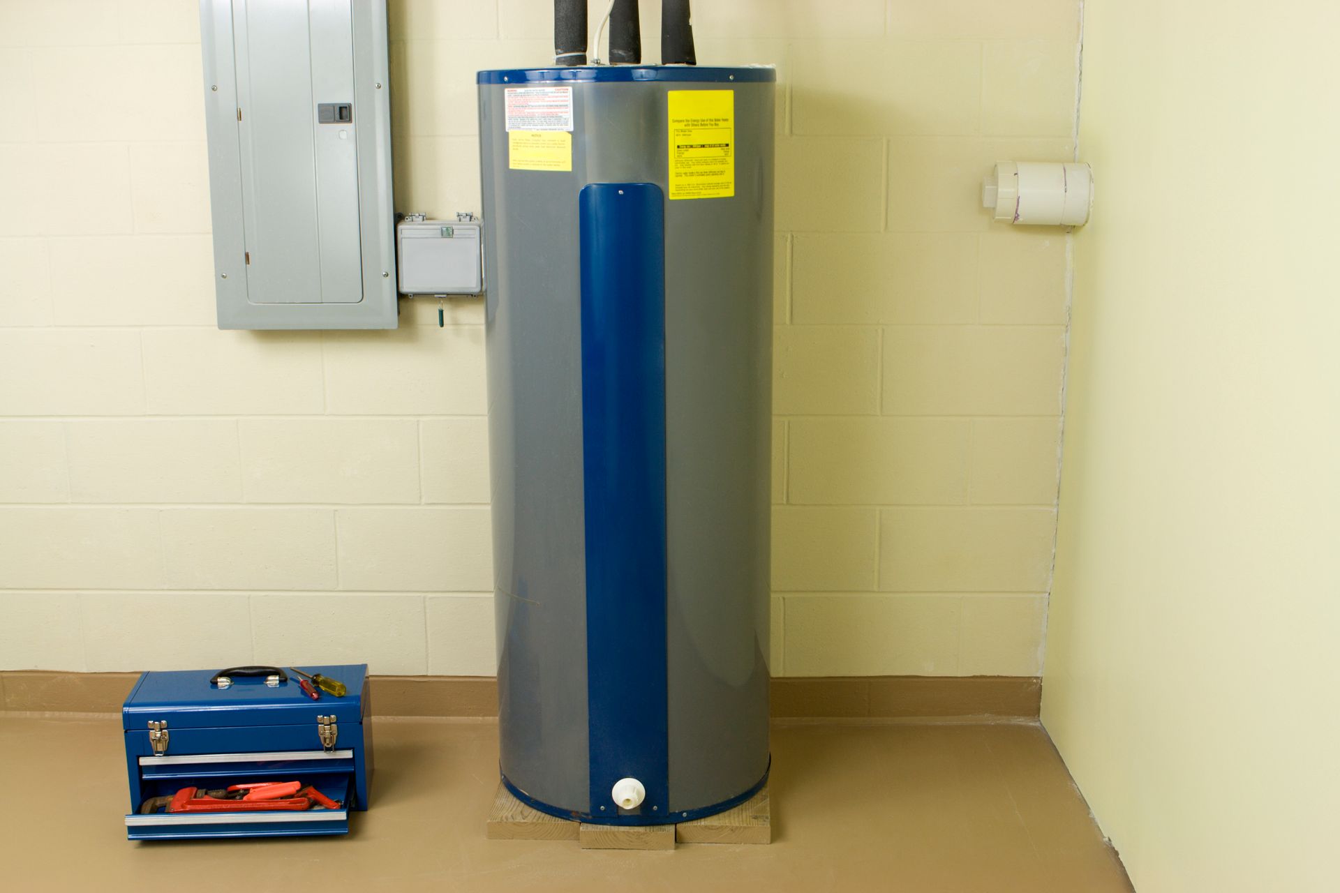 Water Heater And Circuit Breaker — Snohomish, WA — Wolff Water Heaters Water Heater And Circuit Breaker — Snohomish, WA — Wolff Water Heaters