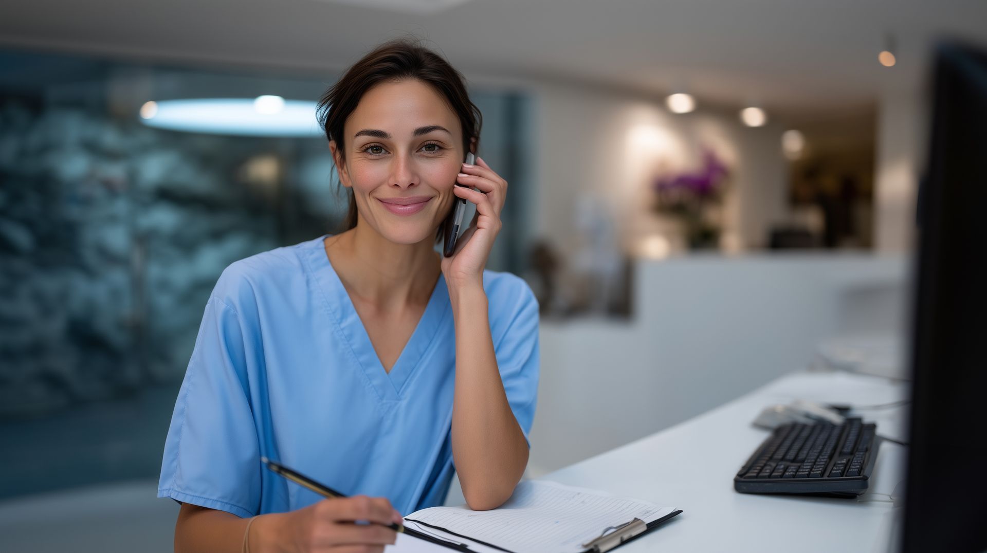 receptionist sante hair loss and wellness