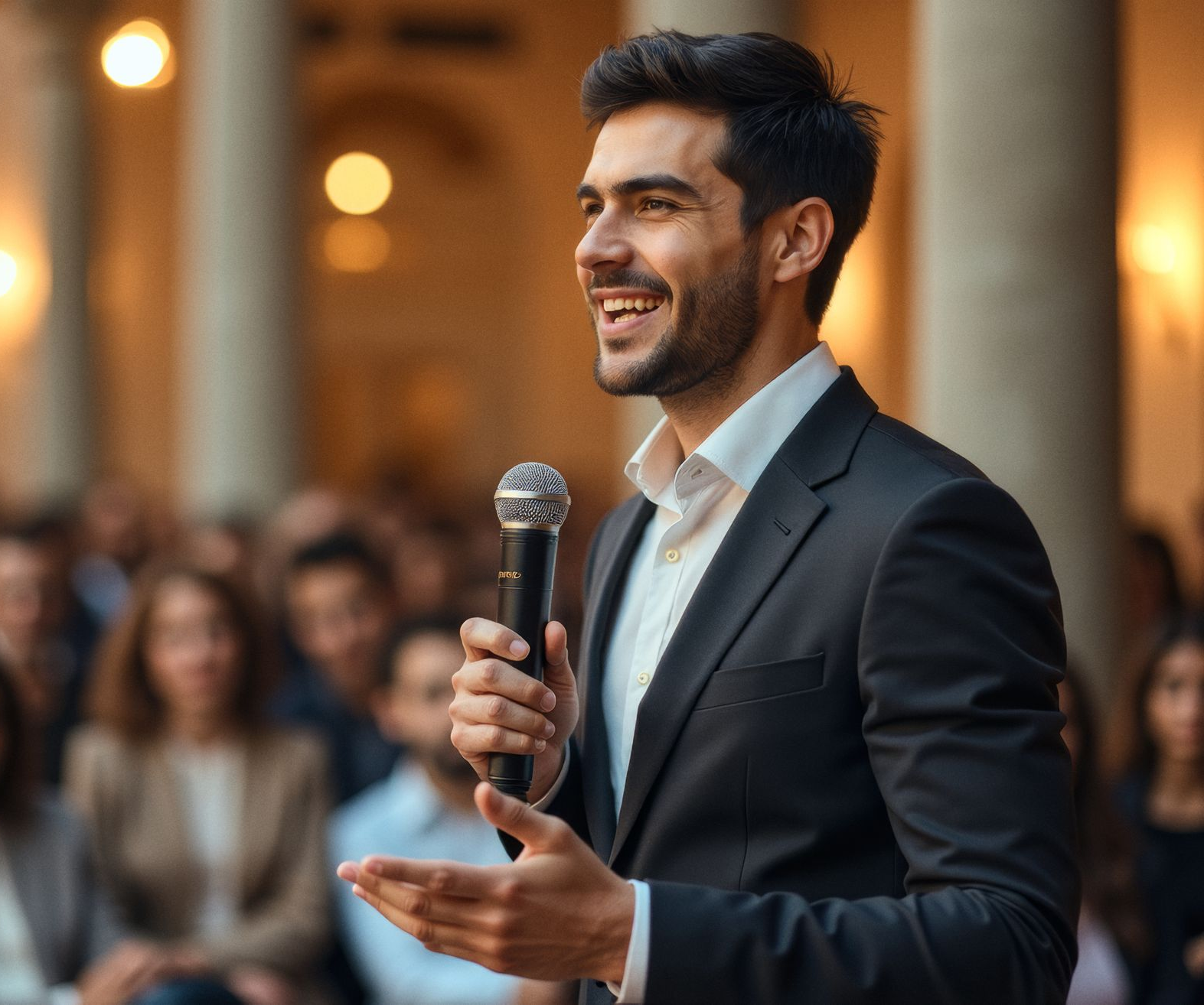 sante wellness - man giving a speech - vitality iv therapy for energy and mental clarity