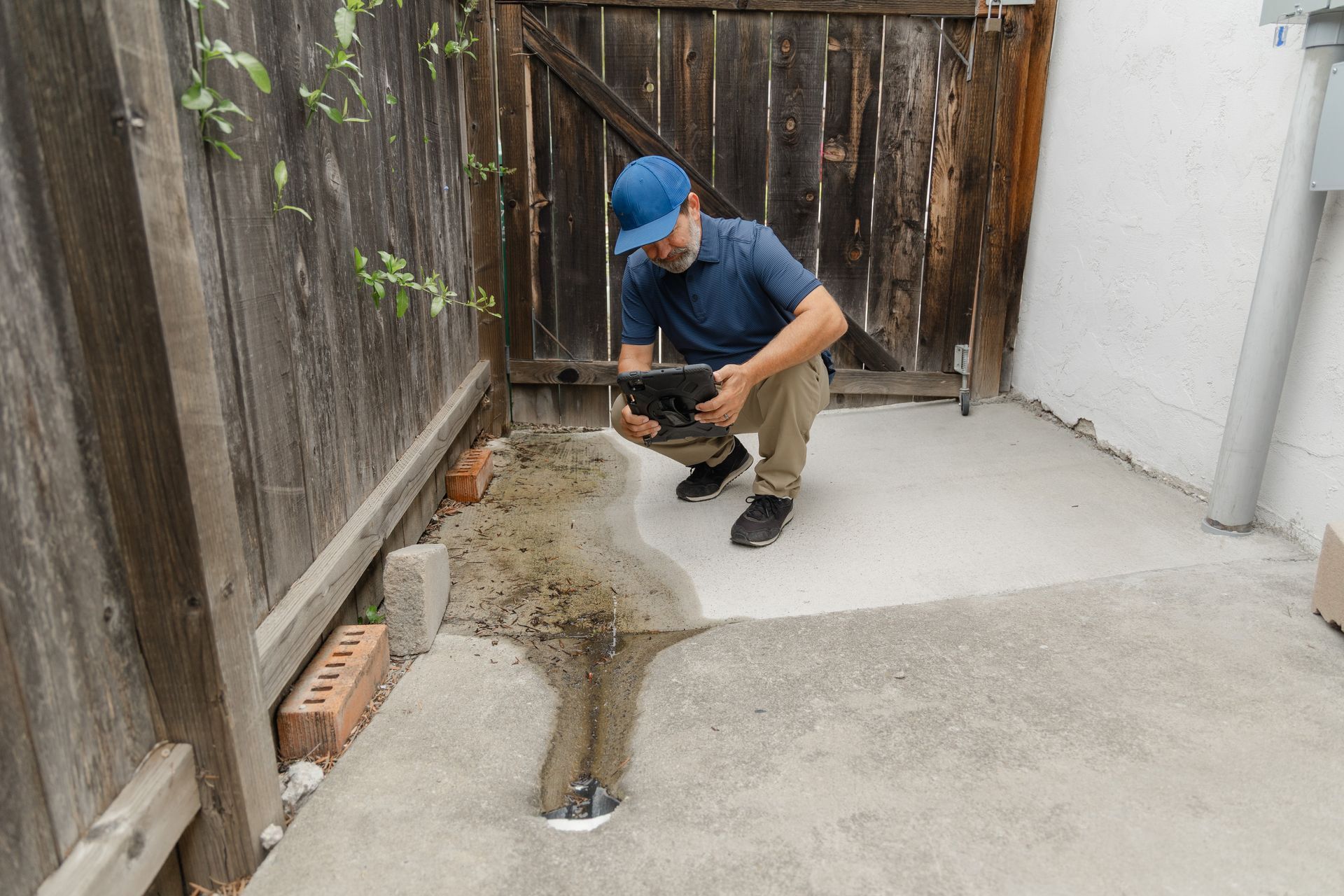 Plumber Checking for plumbing leaks