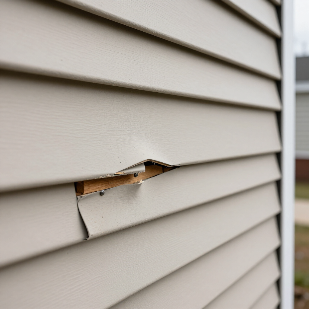 Warped siding panel