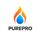 PUREPRO logo with an orange and blue flame/water drop icon above the brand name