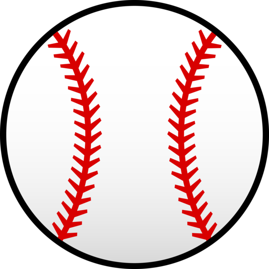 Red baseball with black stitching on a white background