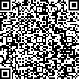 QR code with black and white squares.