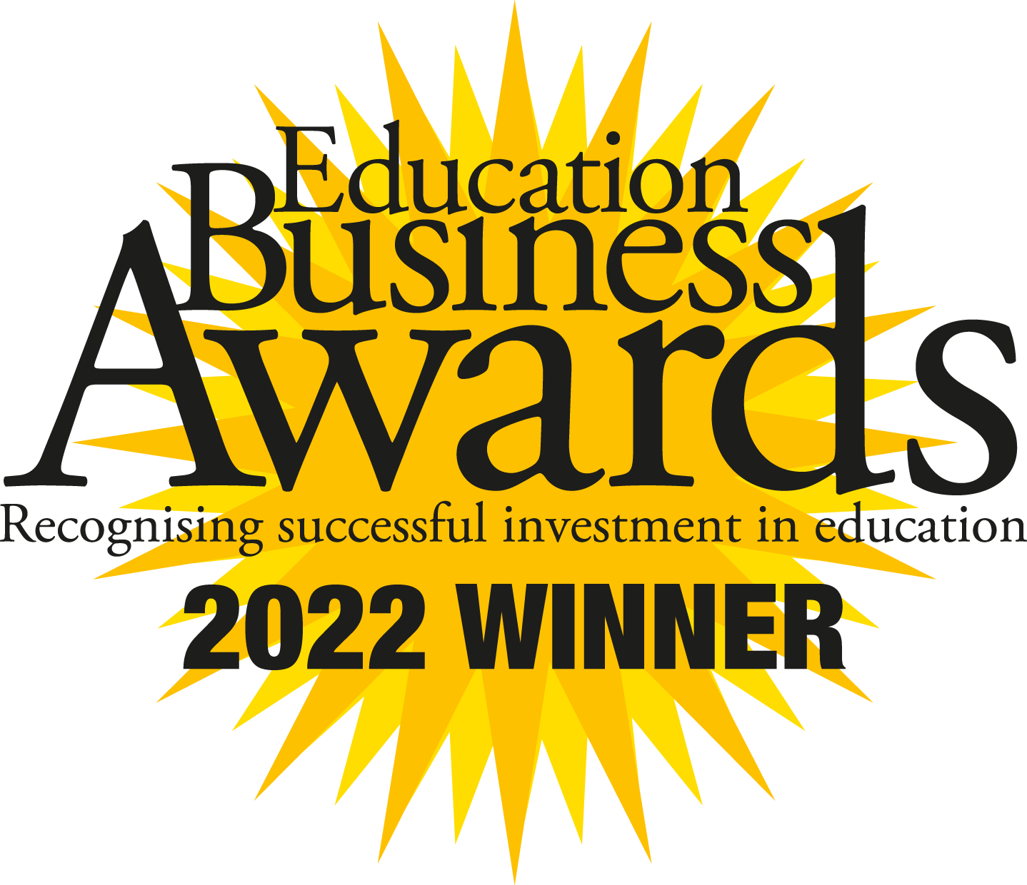 Education Business Awards logo: black text