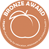 Bronze Award badge with peach graphic; for education, attainment, and children's health.