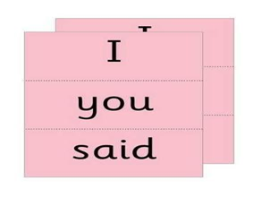 Pink flashcards stacked, displaying 