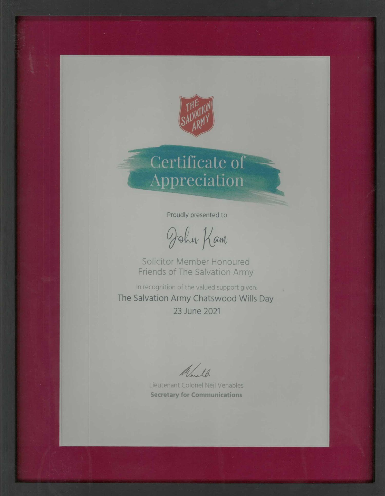 5 Salvation Army - June 2021