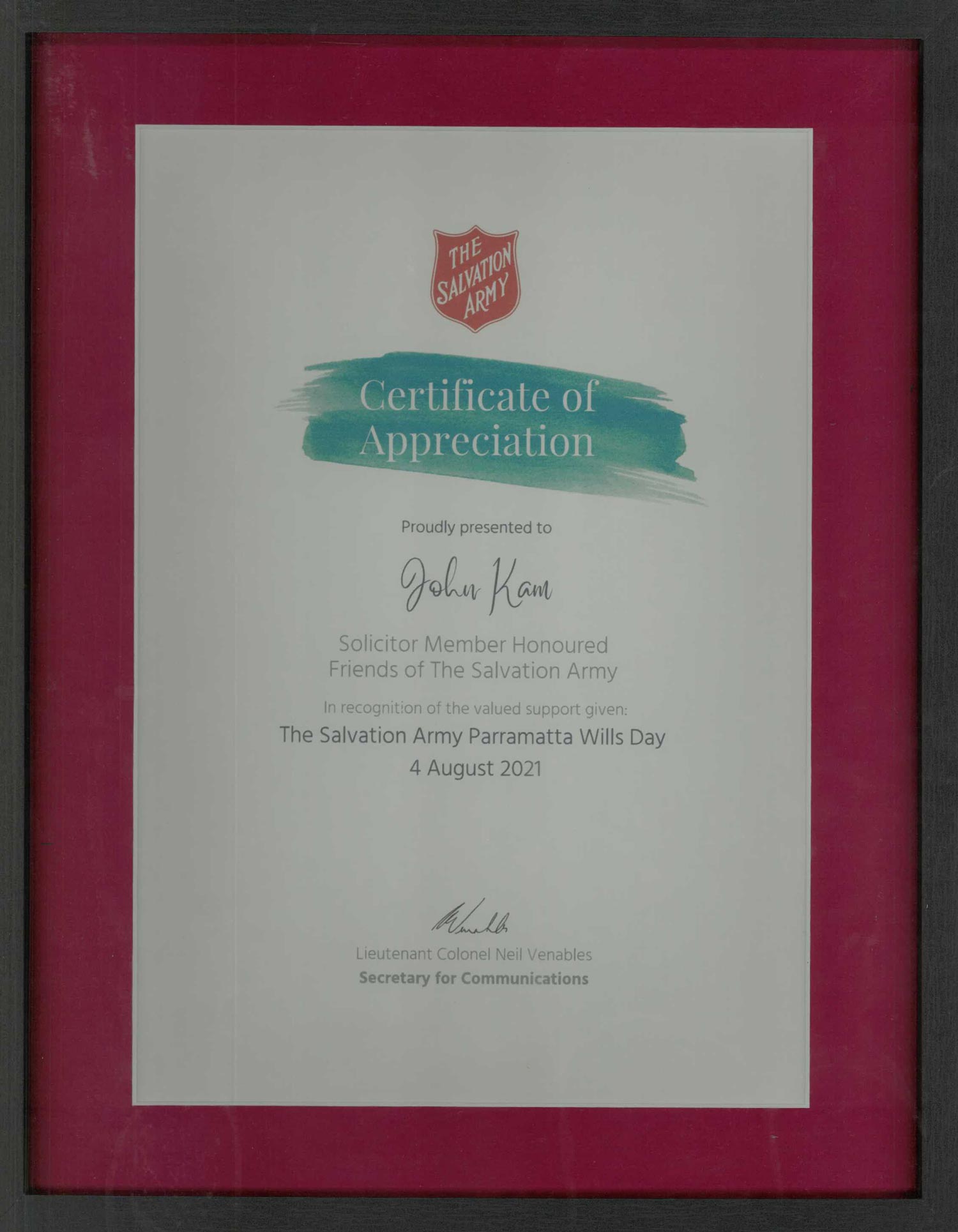 6 Salvation Army - August 2021