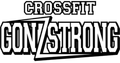 CrossFit "Gonnstrong" logo with bold, outlined text and a stylized "Z."