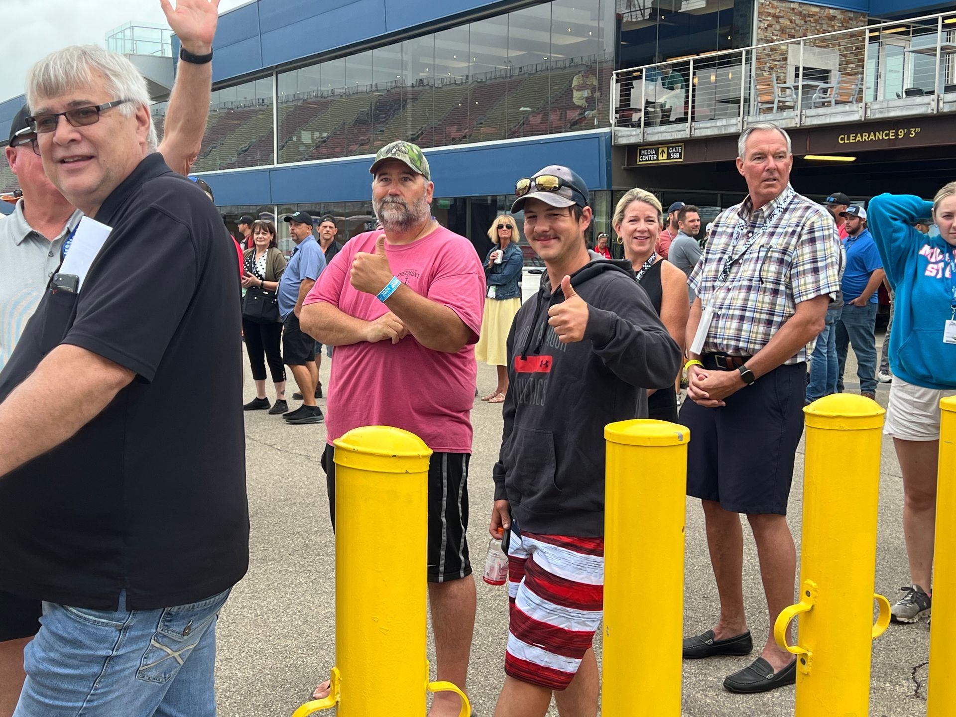 waiting for pace car rides