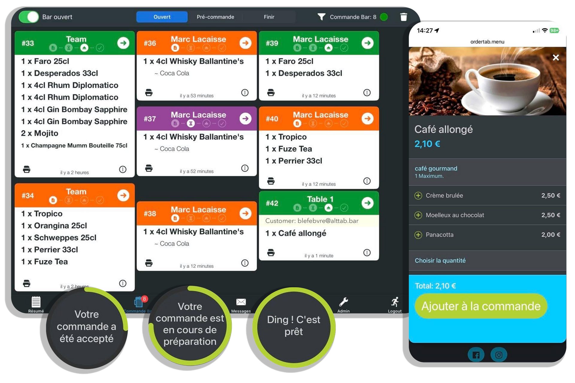 Écrans colorés d'une application de planification affichant un calendrier hebdomadaire, des listes de tâches et une vue détaillée des événements sur mobile