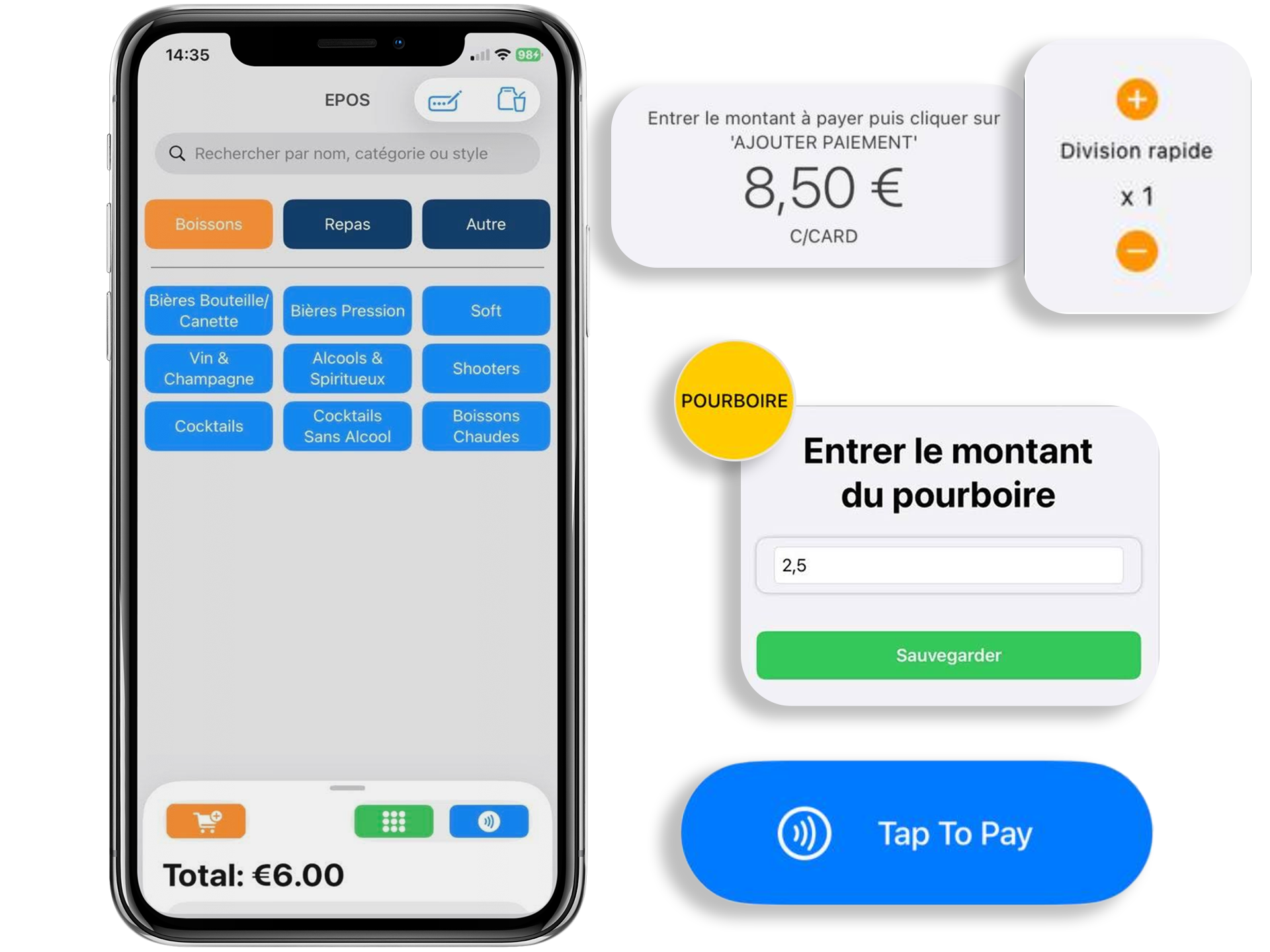 Tap to Pay sur iPhone avec la caisse mini
