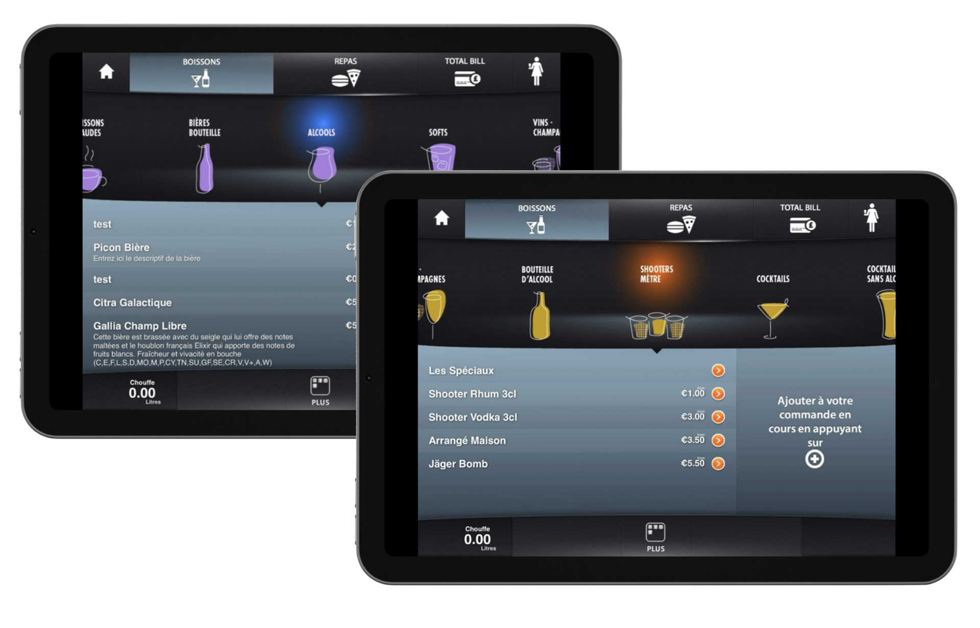 Menu iPad