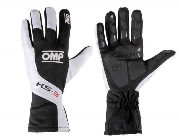 OMP karthandschoenen KS-3 zwart/wit XXS
