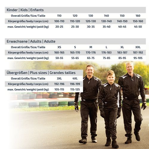 Speed kartoverall Cordura Atlanta CS-1 zwart/wit