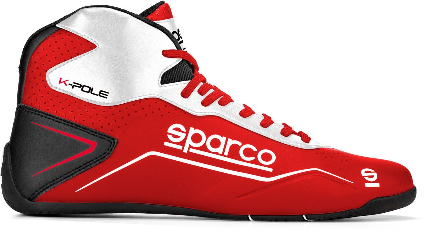 Sparco kartschoenen K-Pole rood/wit