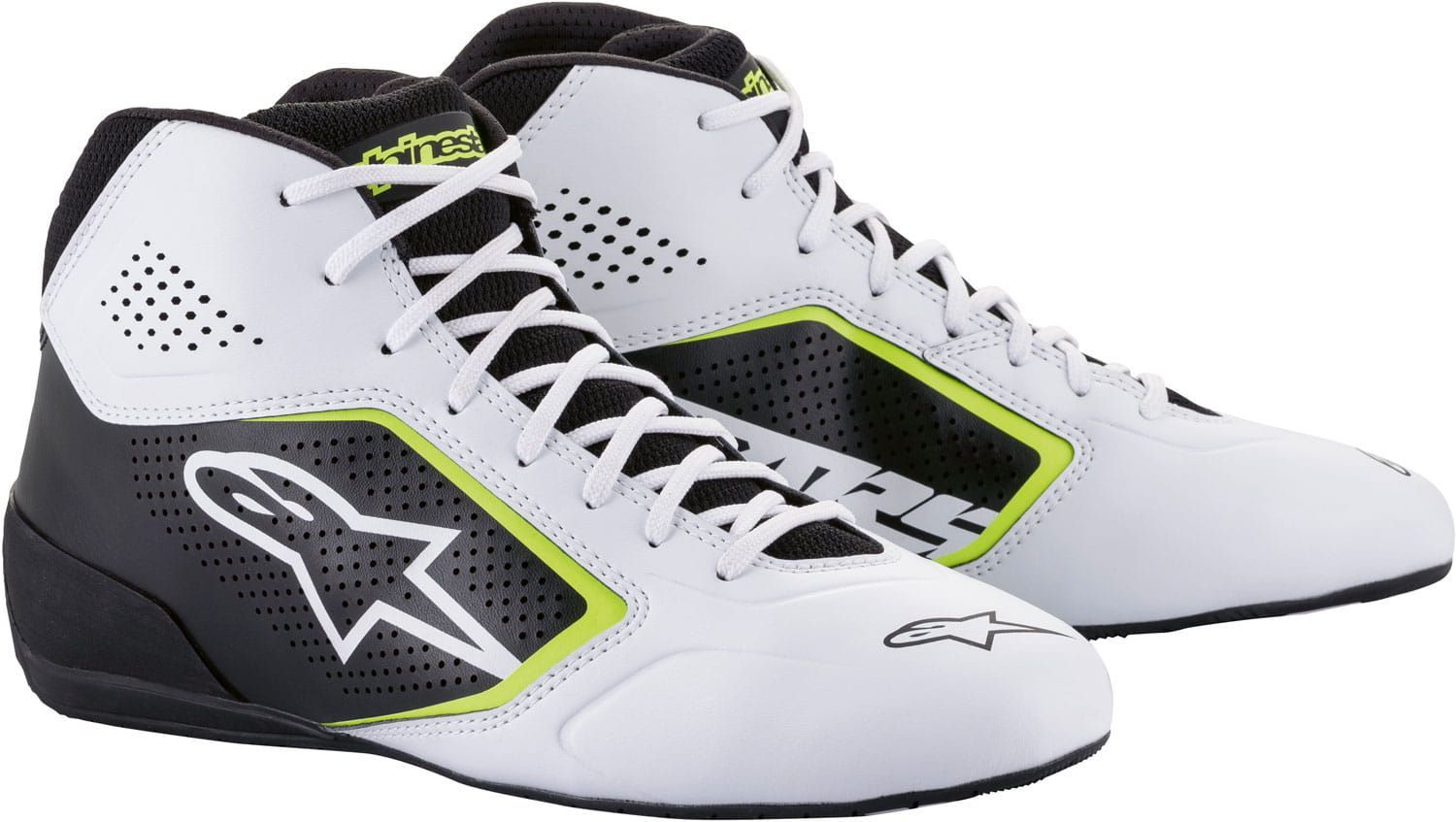 Alpinestars kartschoenen Tech 1k start v2 wit/zwart/geel