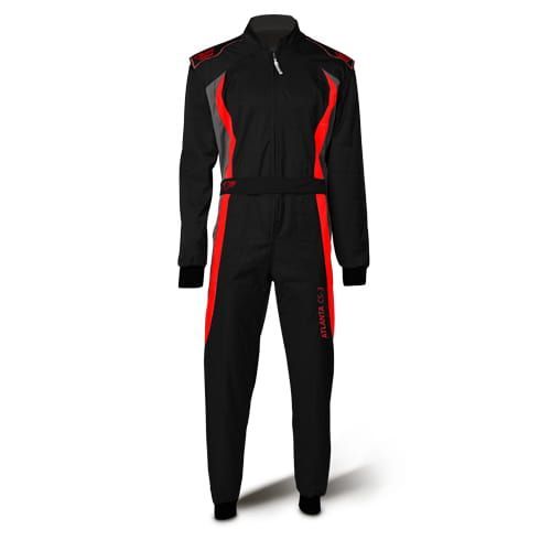 Speed kartoverall Cordura Atlanta CS-3 zwart/rood/grijs