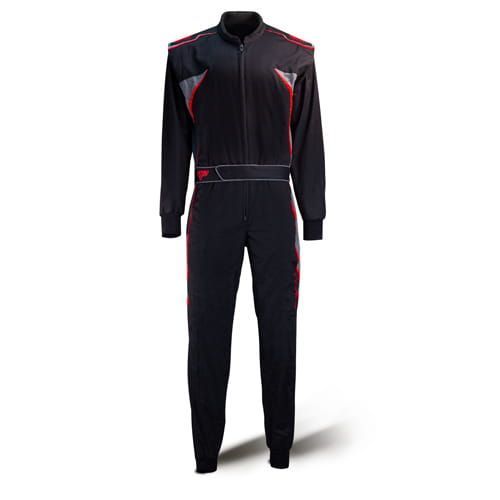 Speed kartoverall Detroit HS-3 zwart/rood/grijs