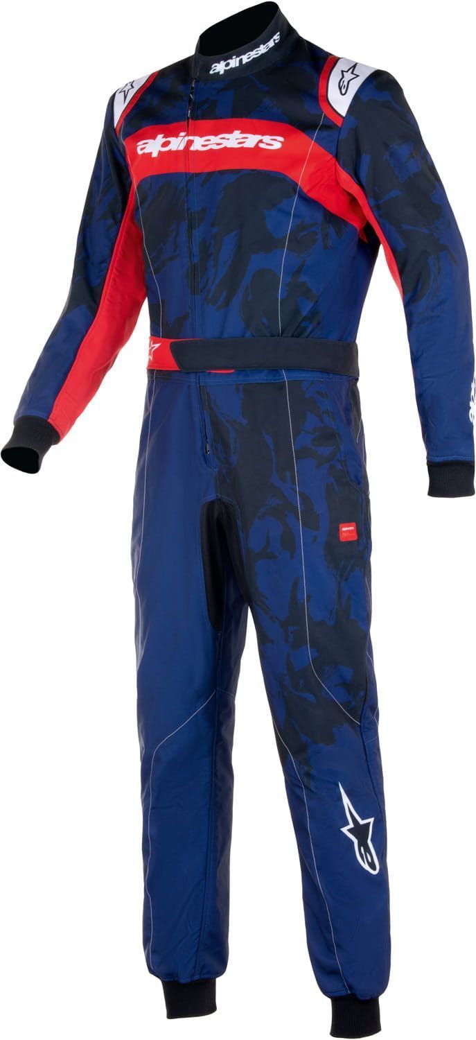 Alpinestars kartoverall  KMX9 v2 graph 5 donkerblauw/rood