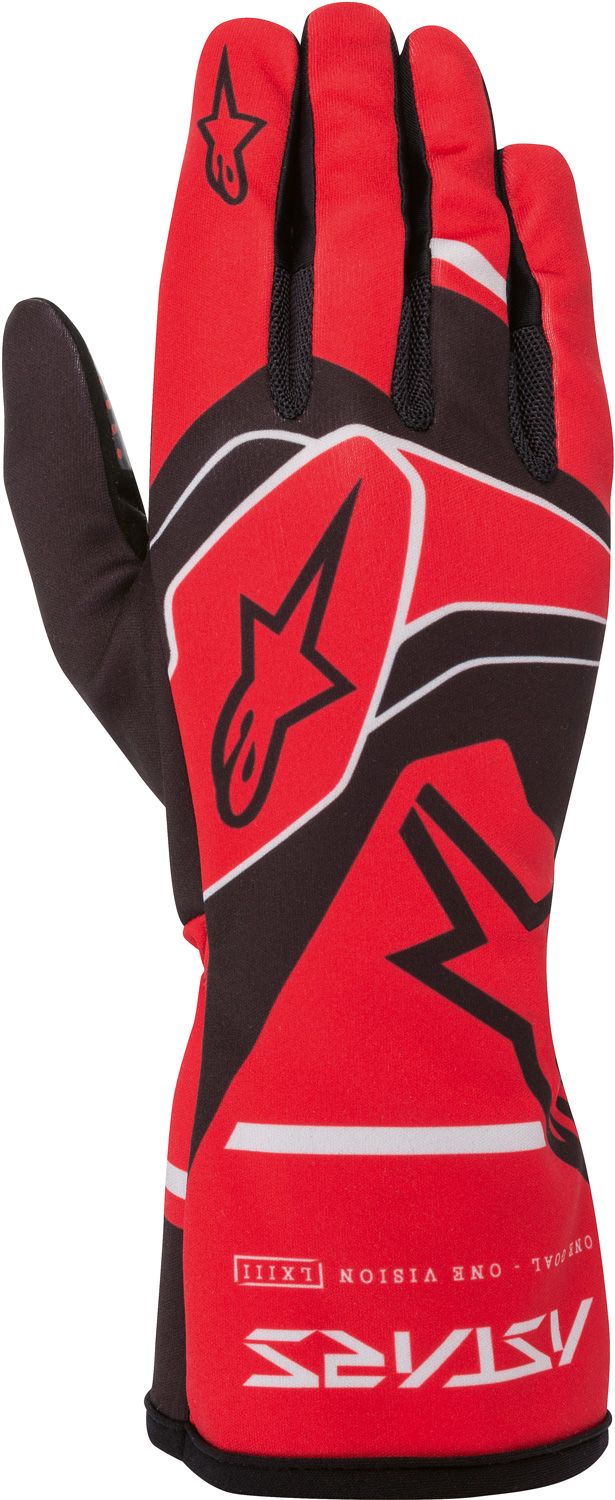 Alpinestars karthandschoenen Tech 1k race v2 Solid rood/zwart S