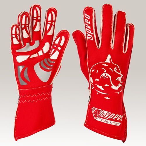 Speed karthandschoenen Melbourne G-2 rood/wit