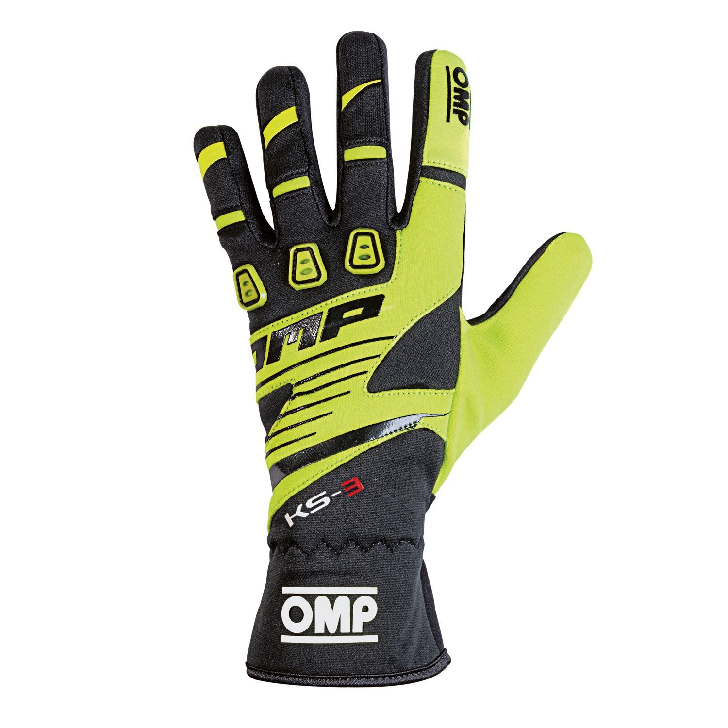 OMP karthandschoenen KS-3 fluorgeel/zwart