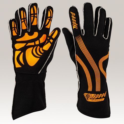 Speed karthandschoenen Adelaide G-1 zwart/fluororanje