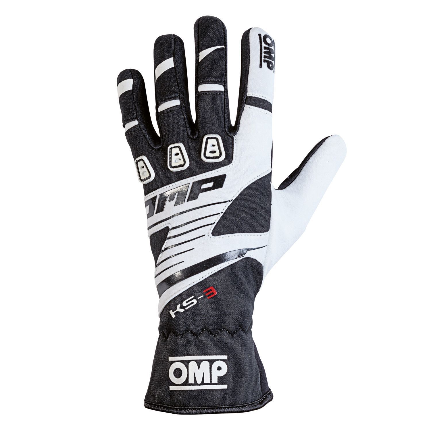 OMP karthandschoenen KS-3 zwart/wit