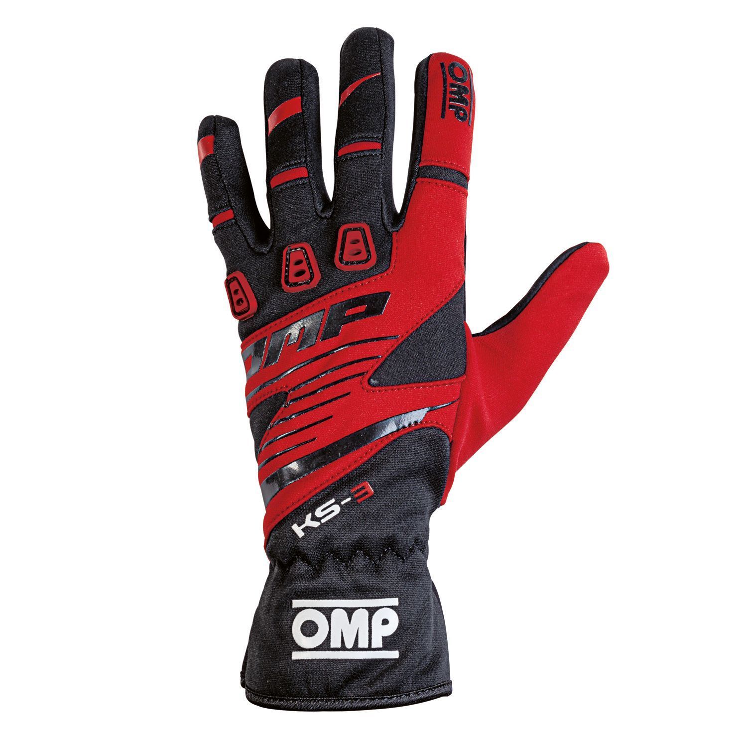 OMP karthandschoenen KS-3 zwart/rood