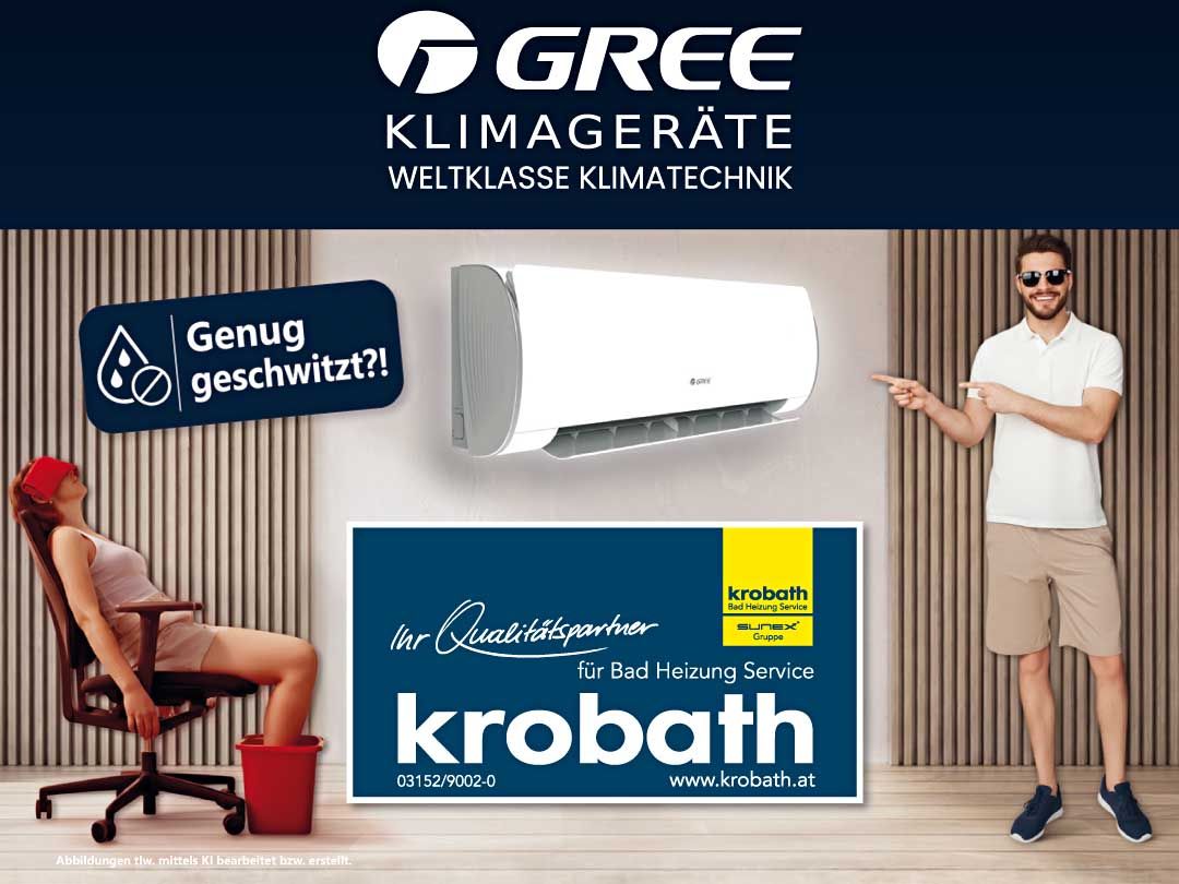 GREE Klimageräte von Krobath in der Steiermark – effiziente Klimaanlagen für Zuhause
