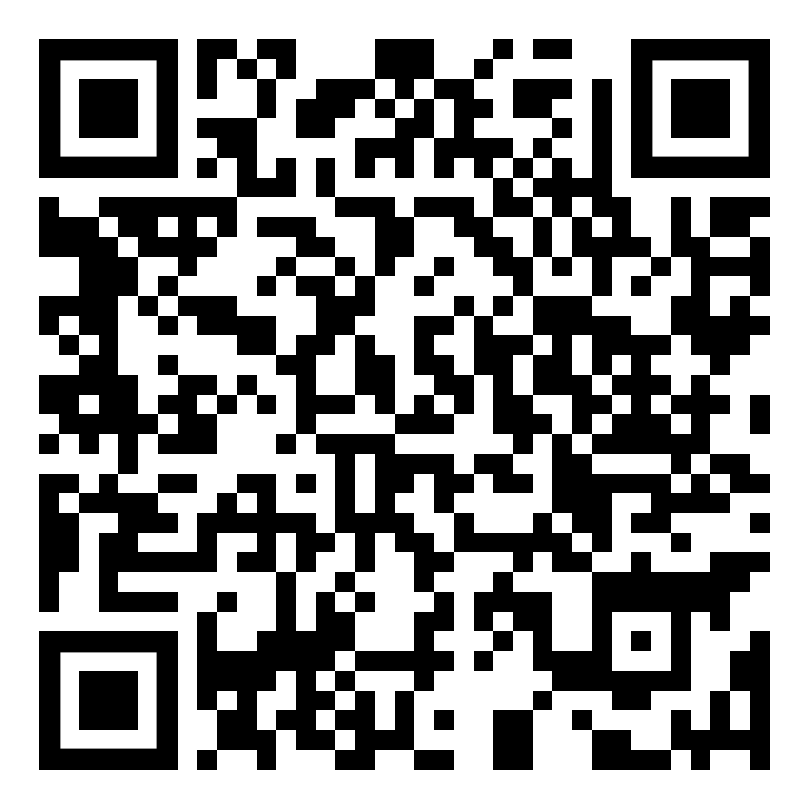 A black and white qr code on a white background.