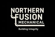 The Northern Fusion Mechanical logo on a black background, with text integrated into a pipe graphic and tagline.