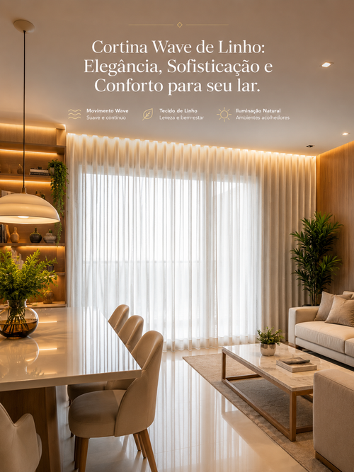 Cortinas de Voil Gaze de Linho