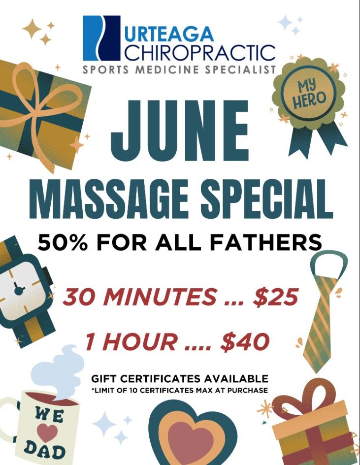 May massage special poster with floral border: 50% off for all mothers, 30 minutes $25 or 1 hour $40.