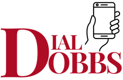 Jal Dobb’s logo in red with a hand holding a smartphone icon