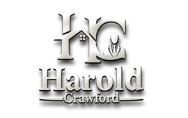 Stylized black-and-white logo reading "HC Harold Crawford" with a house roof motif