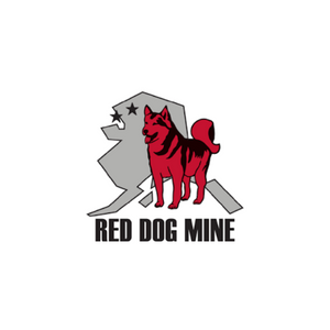 Red Dog Mine logo with a red dog silhouette over a gray mine outline and stars