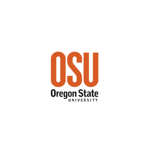 Oregon State University logo with orange OSU letters above black university text