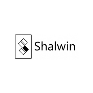 Shalwin logo with a black geometric icon beside the brand name in black text