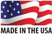 American flag graphic with the words “MADE IN THE USA” below it