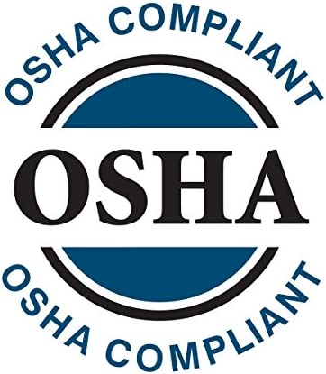 Blue and black OSHA compliant logo with circular seal and bold OSHA text
